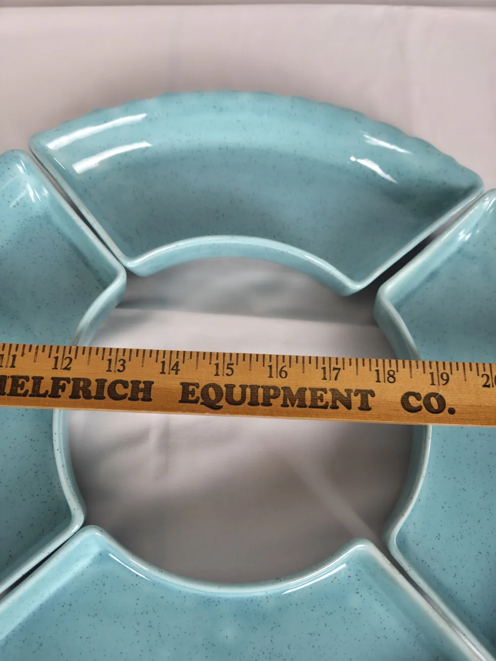 Vintage..Aqua Glazed Decorative Ceramic Bowl - Home Dining Serveware